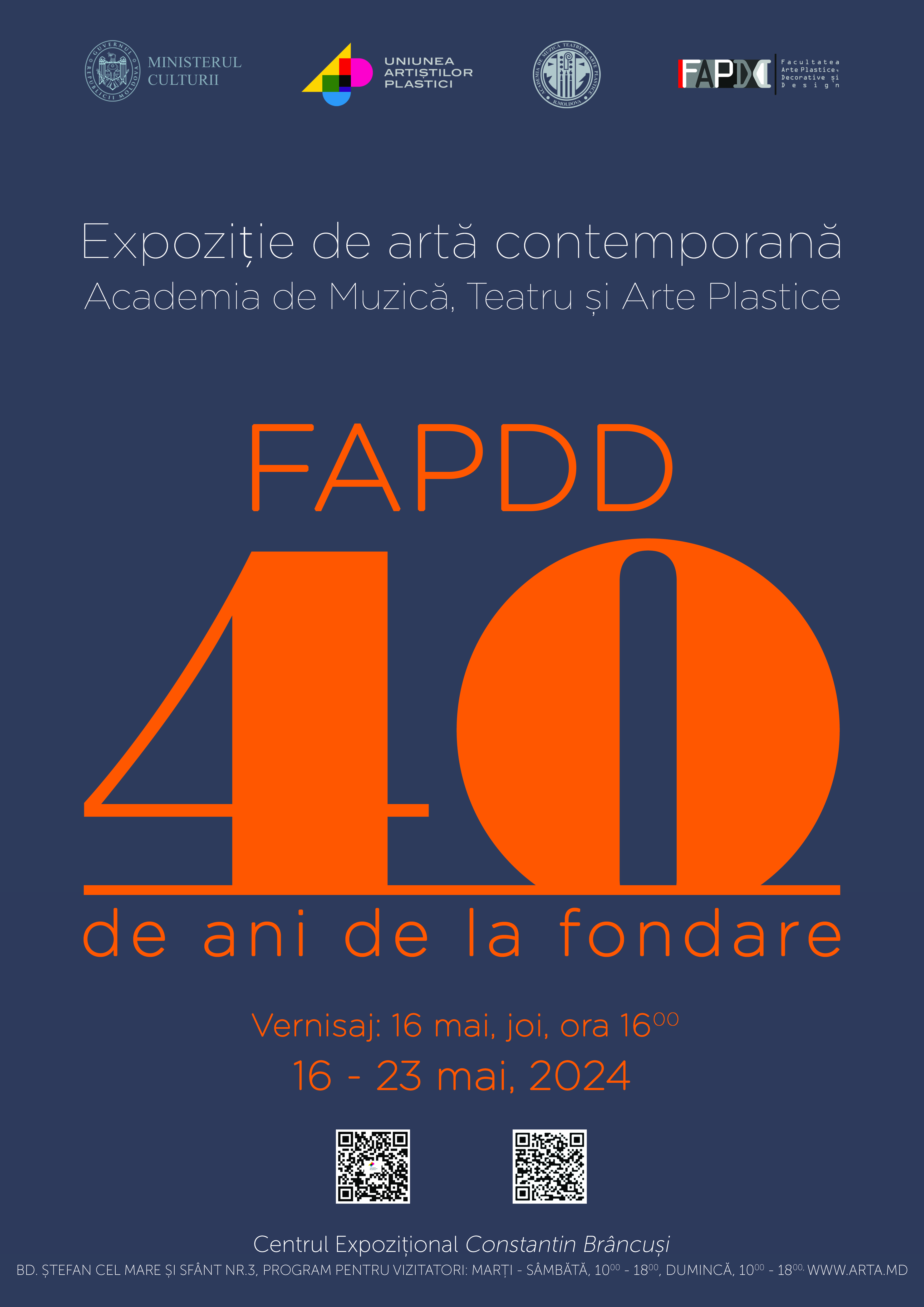 FAPDD - 40 de ani de la fondare -Expoziția de artă contemporană
